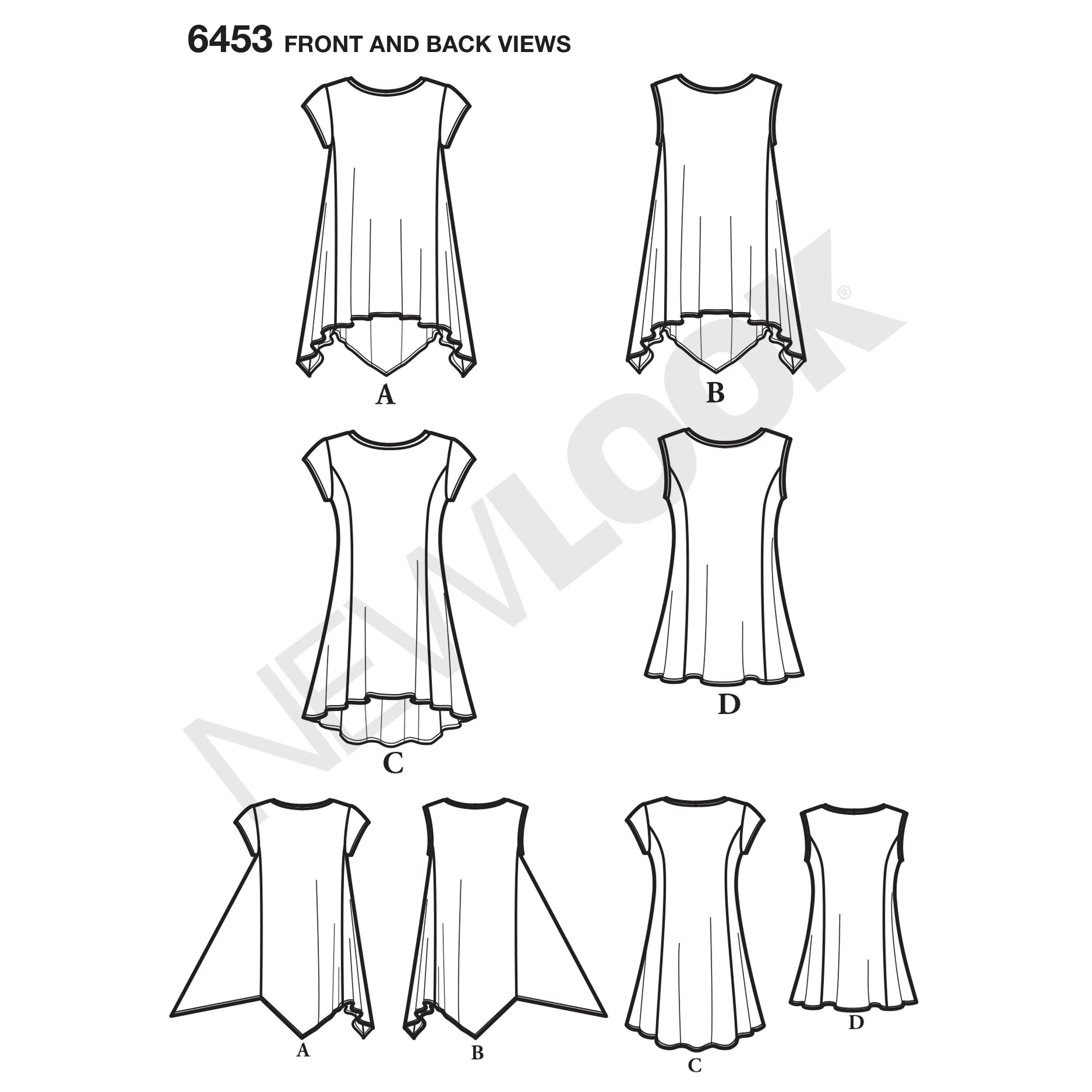 6453 Misses' Easy Knit Tops