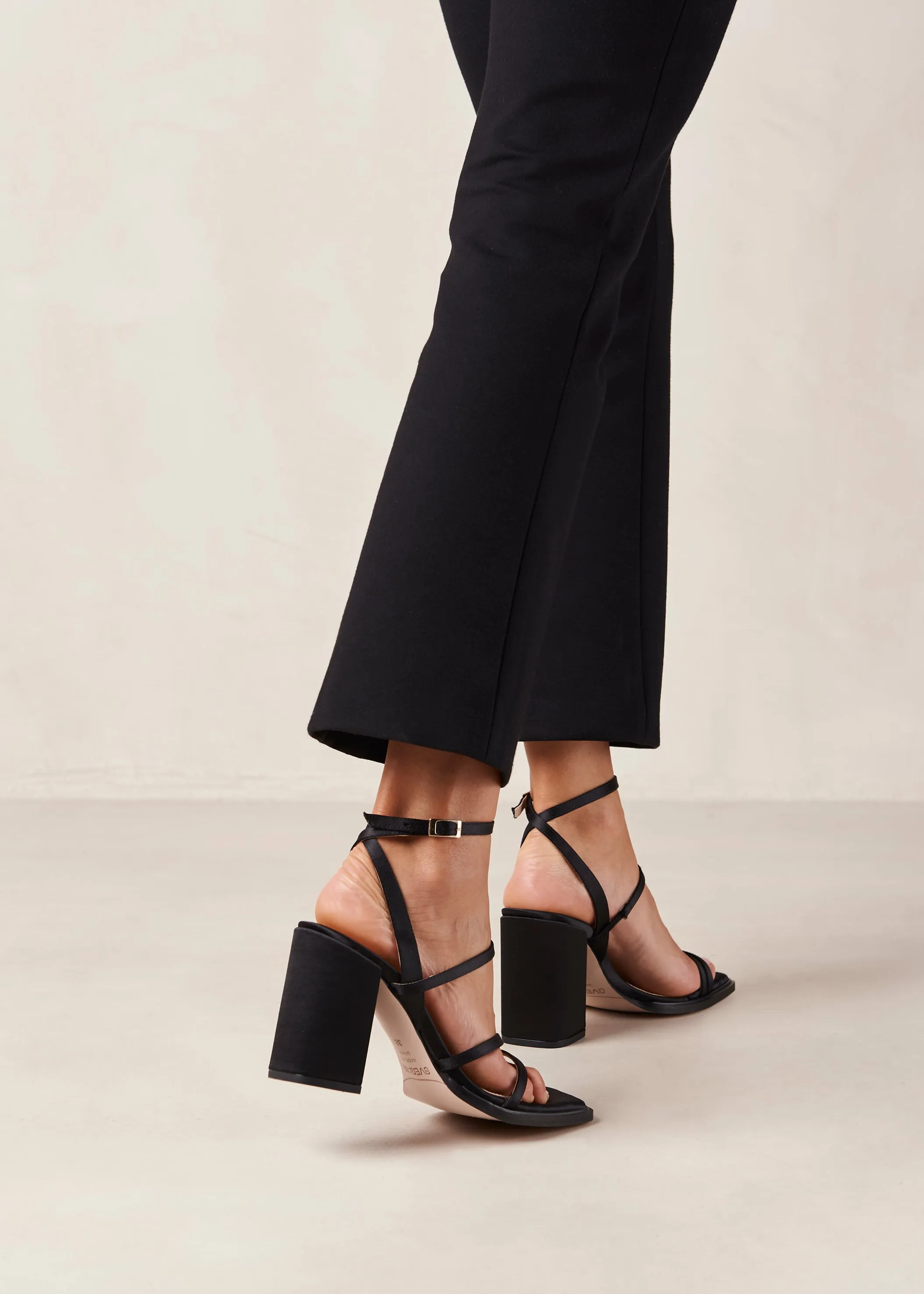 Alexa Silky Black Sandals