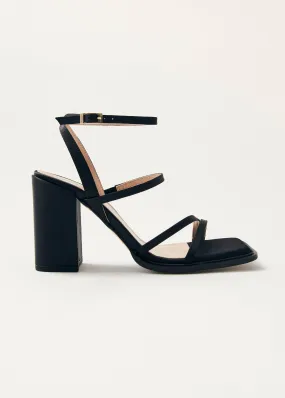 Alexa Silky Black Sandals