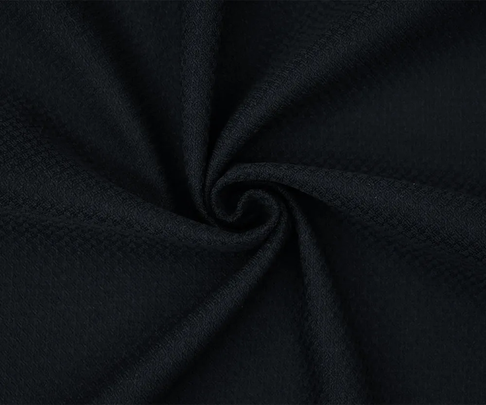 Black Polyester Dobby Woven Bonded Layer Stretch Spandex Jacketing Fabric