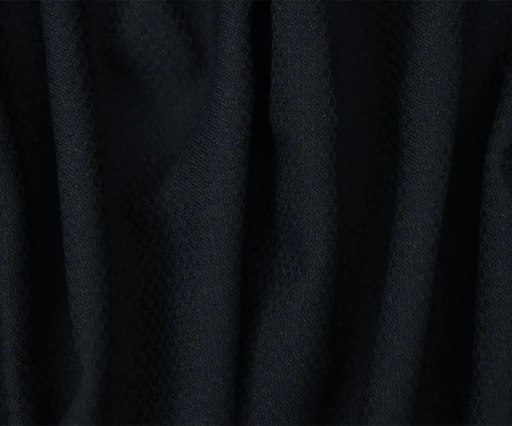 Black Polyester Dobby Woven Bonded Layer Stretch Spandex Jacketing Fabric