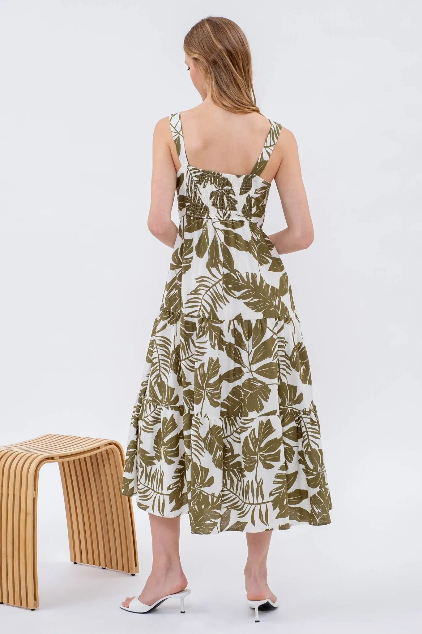 Breezy Palm Leafy Sundress