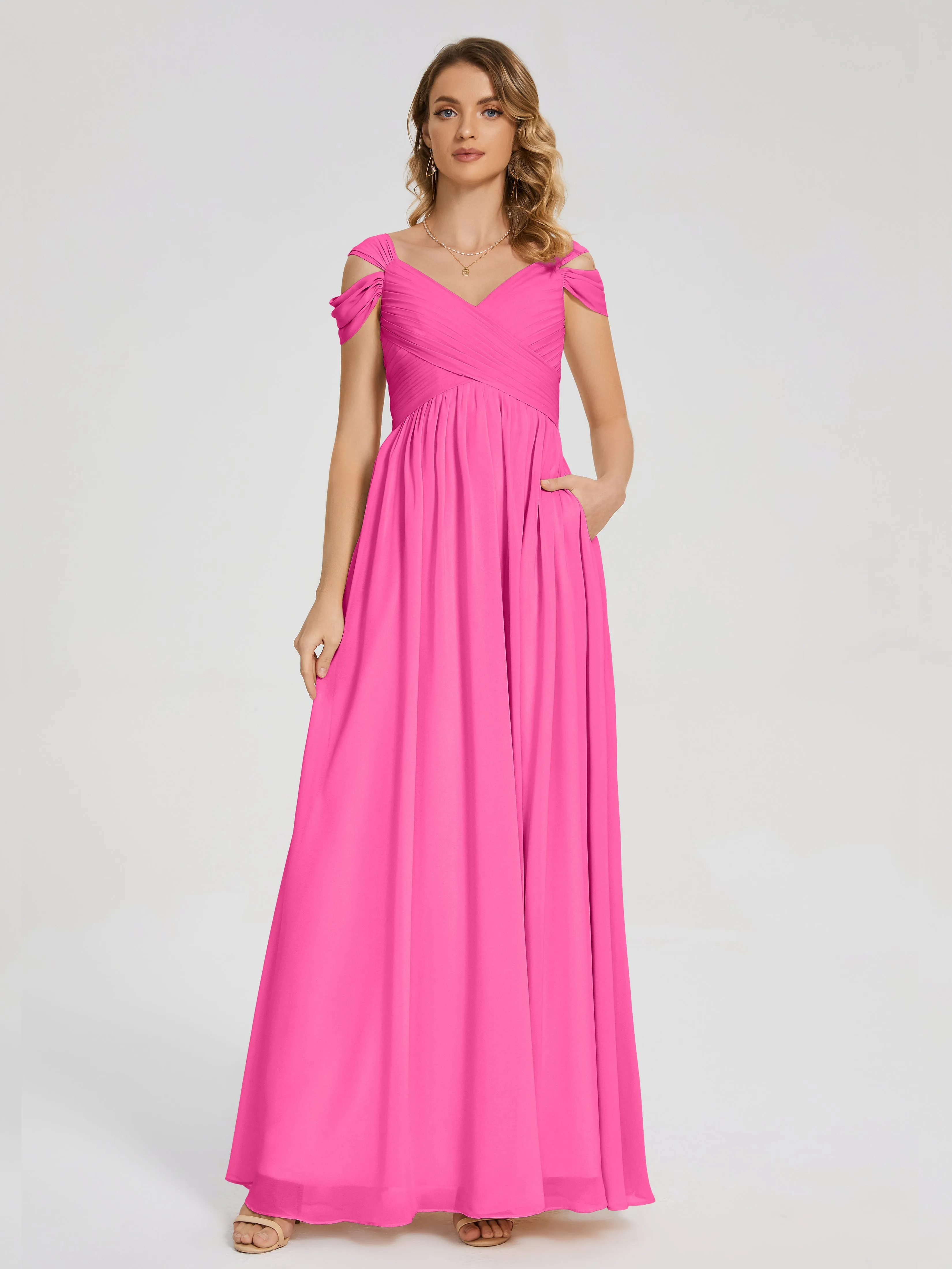 Bridesmaid Dresses Azalea Charlee Flowy Split Chiffon Bridesmaid Dresses