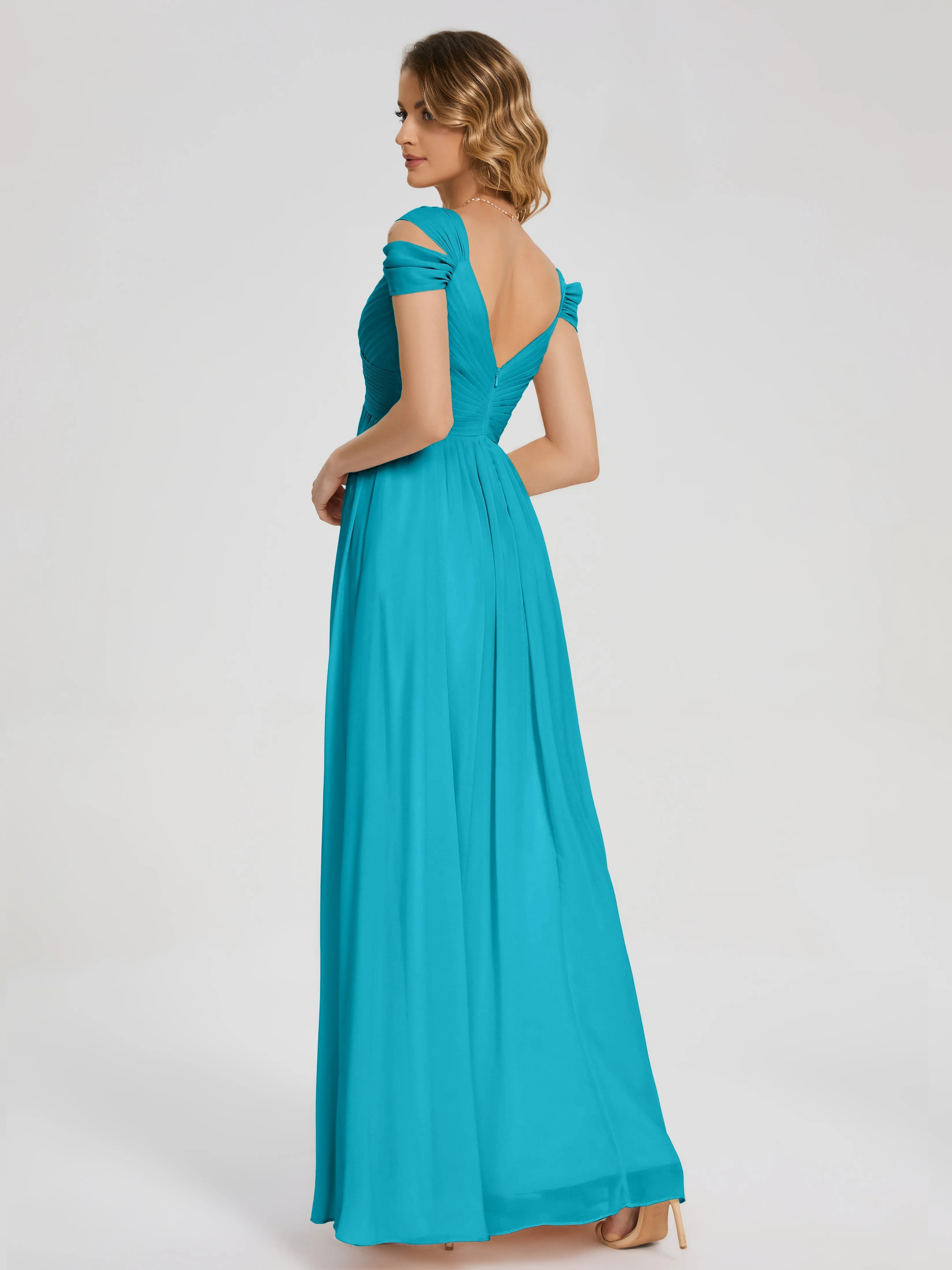 Bridesmaid Dresses Jade Charlee Flowy Split Chiffon Bridesmaid Dresses