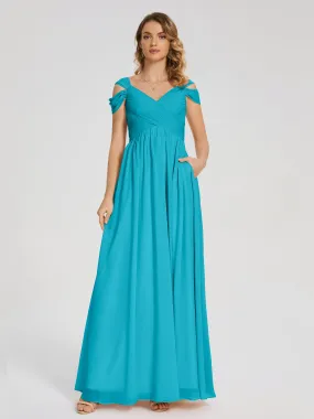 Bridesmaid Dresses Jade Charlee Flowy Split Chiffon Bridesmaid Dresses