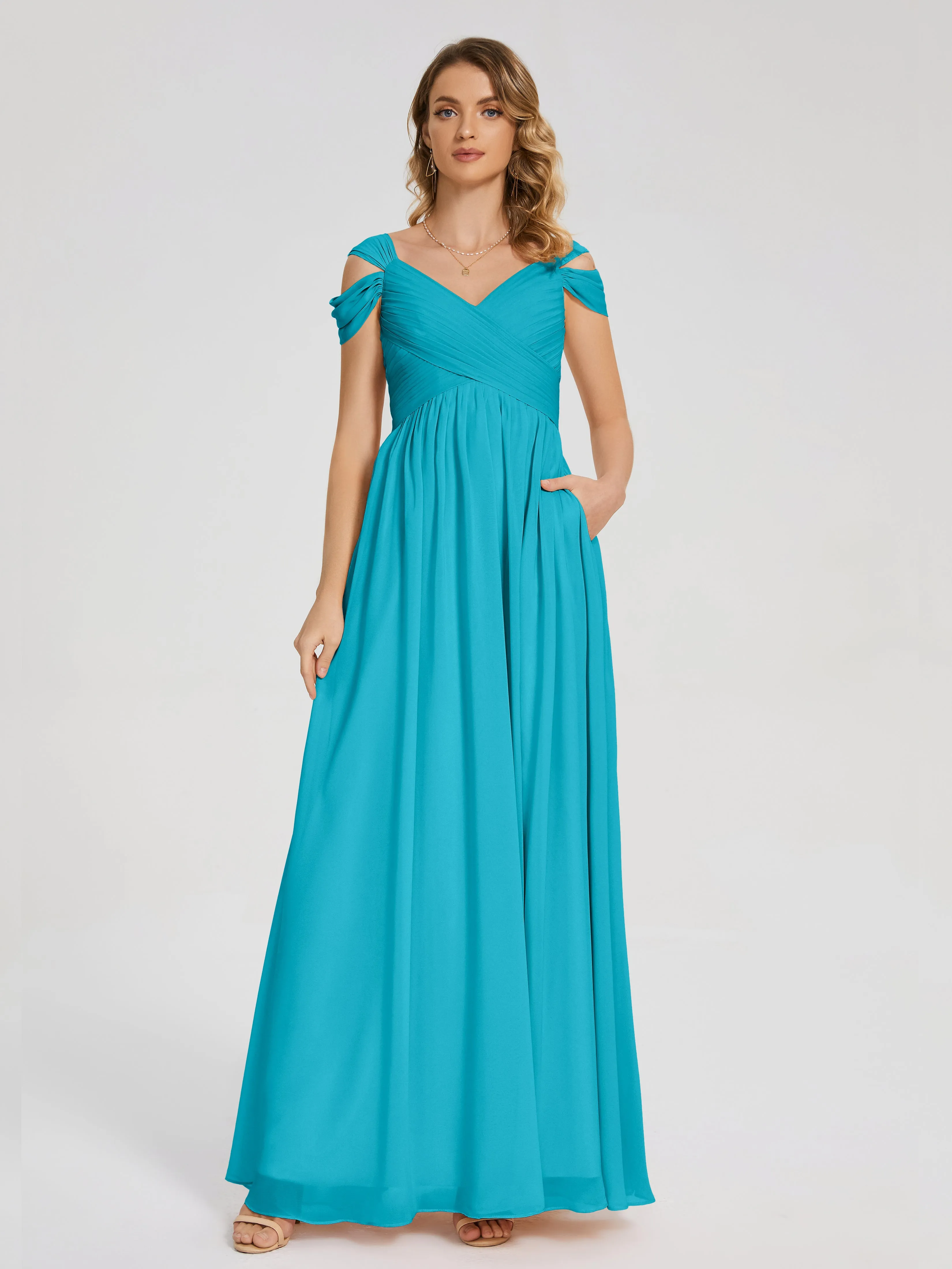 Bridesmaid Dresses Jade Charlee Flowy Split Chiffon Bridesmaid Dresses