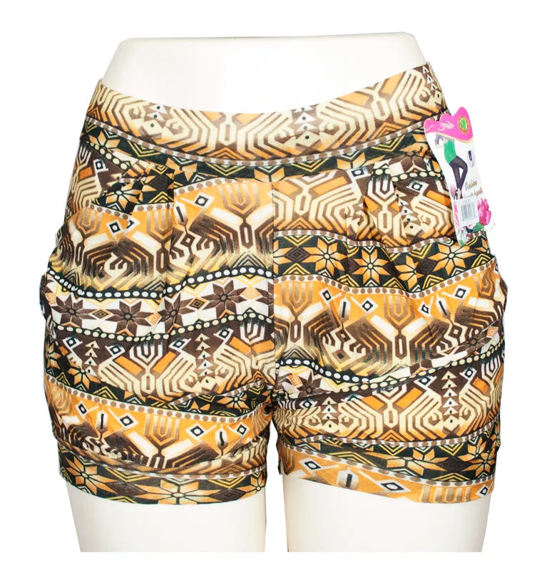 Casual Comfy Pull On Printed Shorts