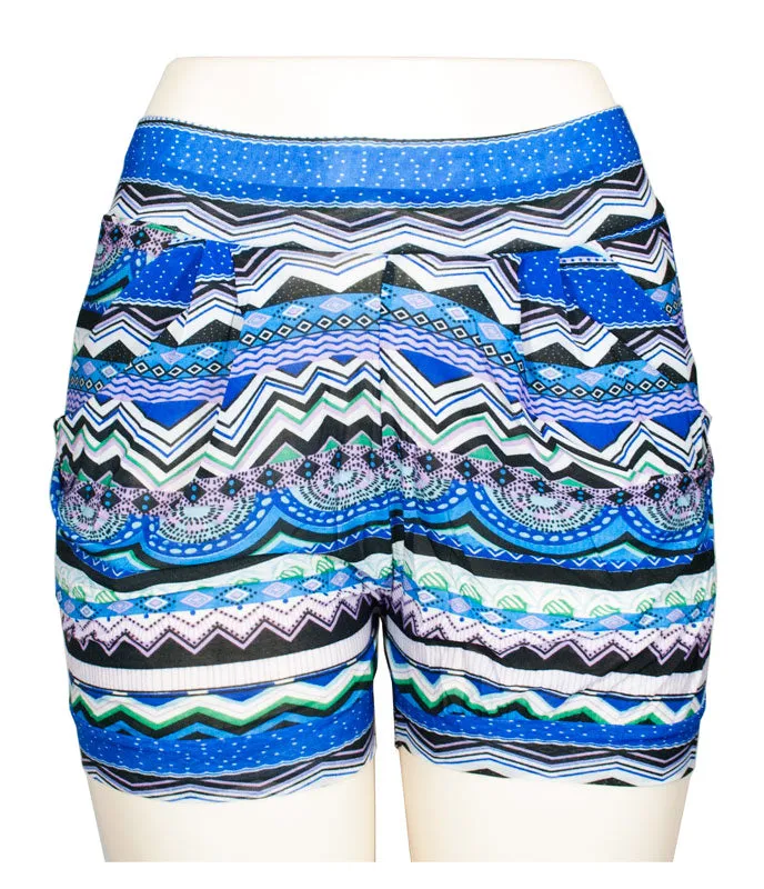 Casual Comfy Pull On Printed Shorts