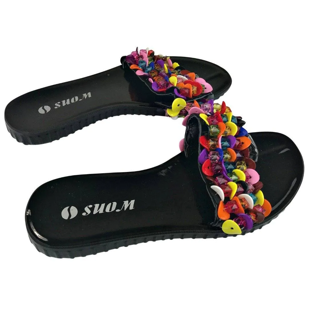 Colorful Beads Women African Sandals US 9.5 / EU 41