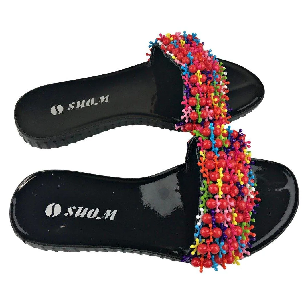 Colorful Beads Women African Sandals US 9.5 / EU 41