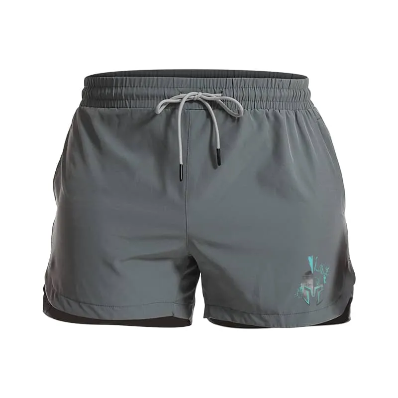 Cool Spartan Helmet Graphic Shorts