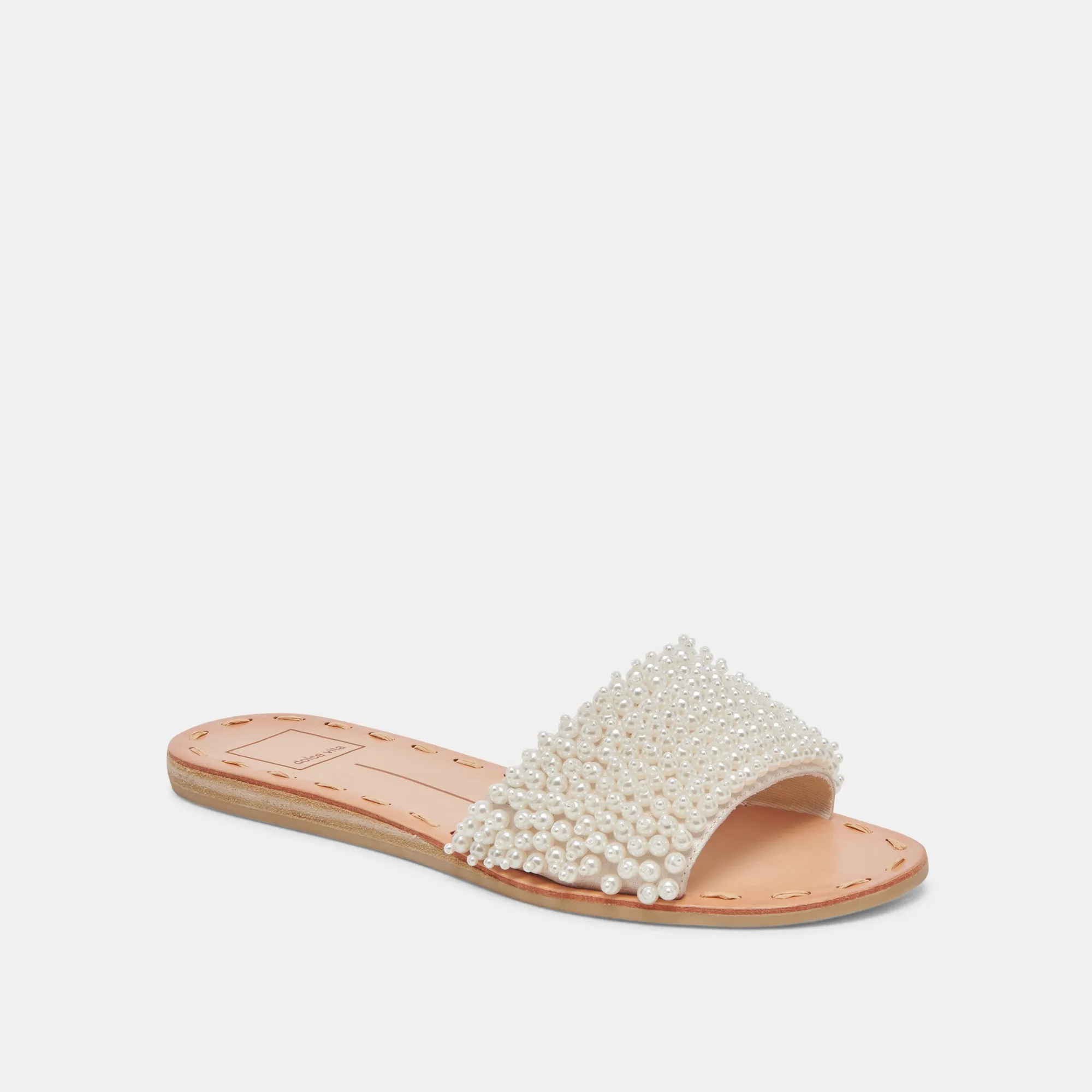 Dolce Vita Dalon Pearl Sandals in Vanilla Pearls