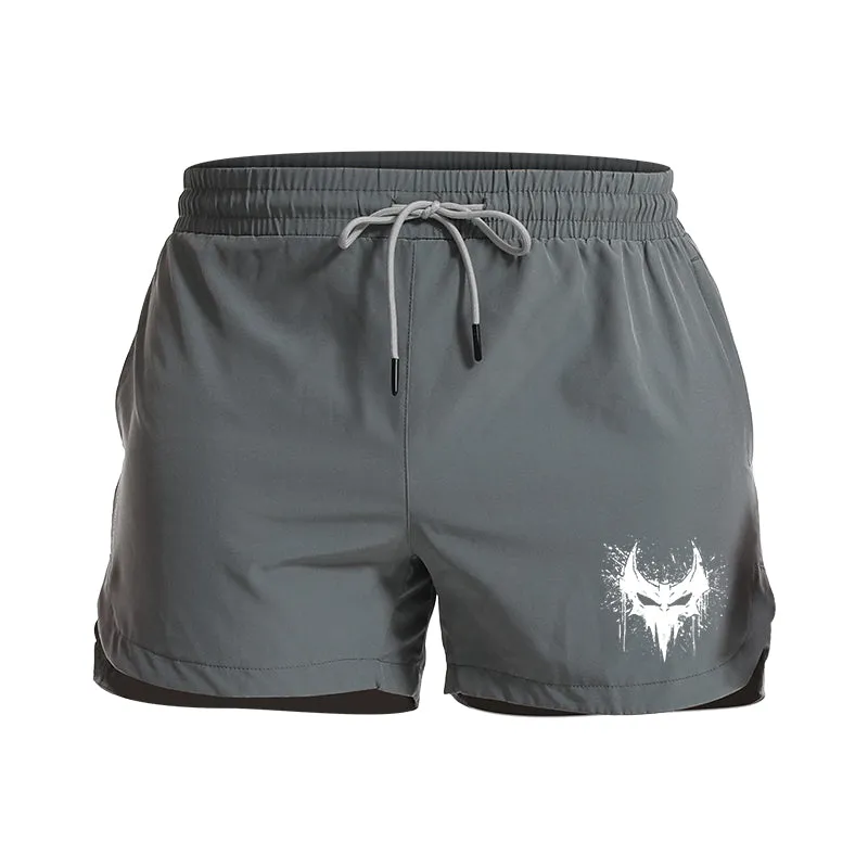 Evil Skull Graphic Shorts