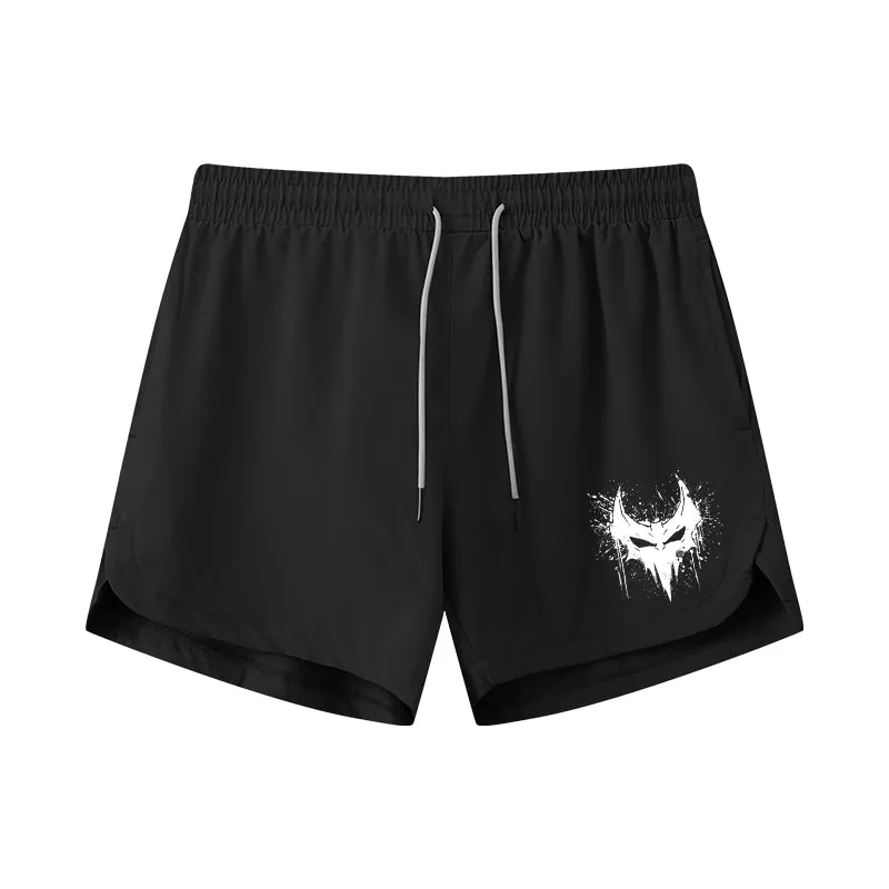 Evil Skull Graphic Shorts