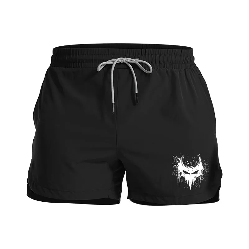 Evil Skull Graphic Shorts