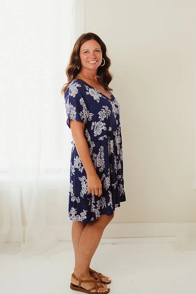 Floral Gauze Button Down Dress