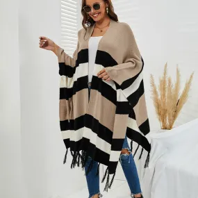 Fringed Ruana Shawl Sweater