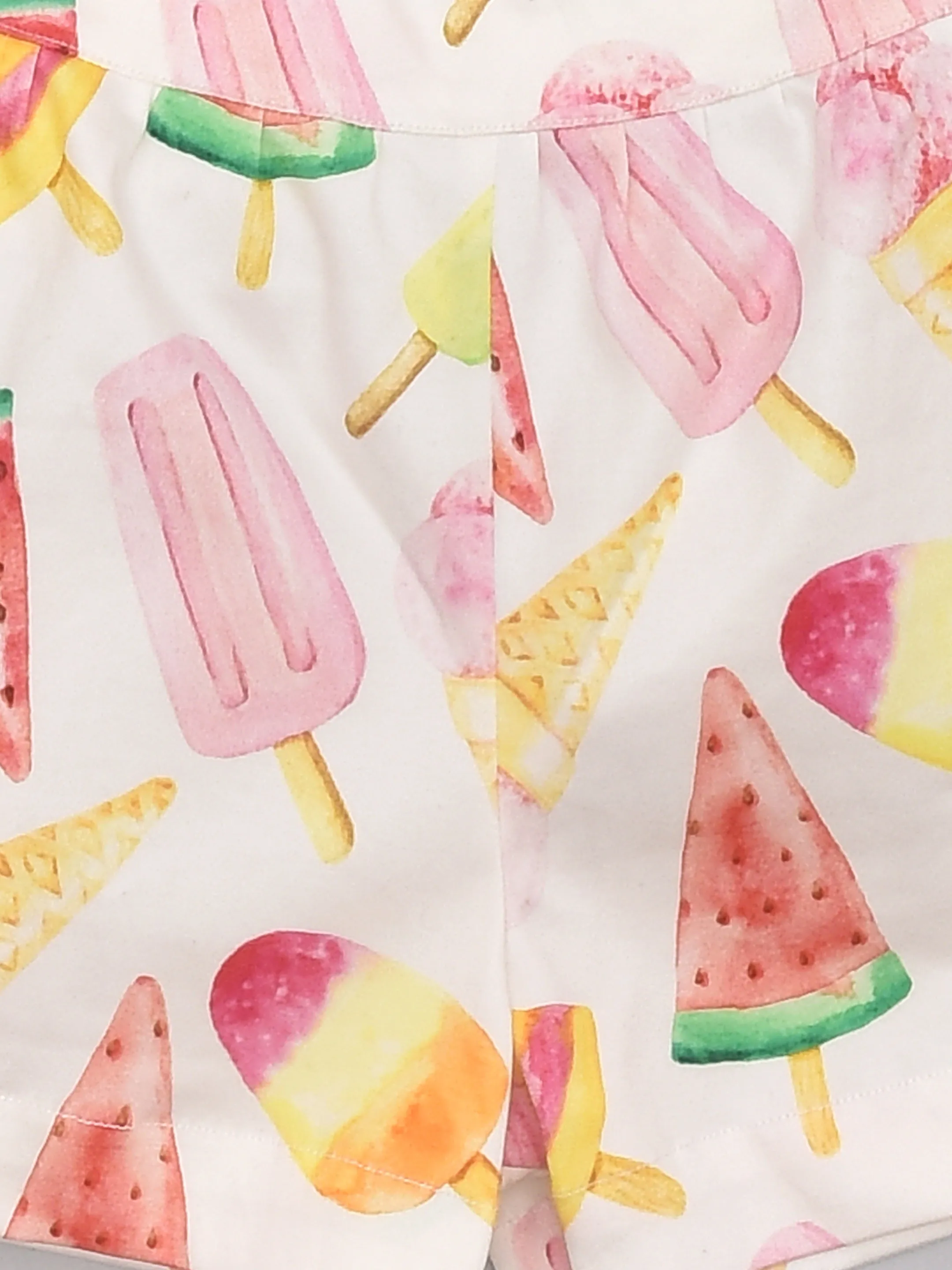 Ice-cream Print Shorts for Girls