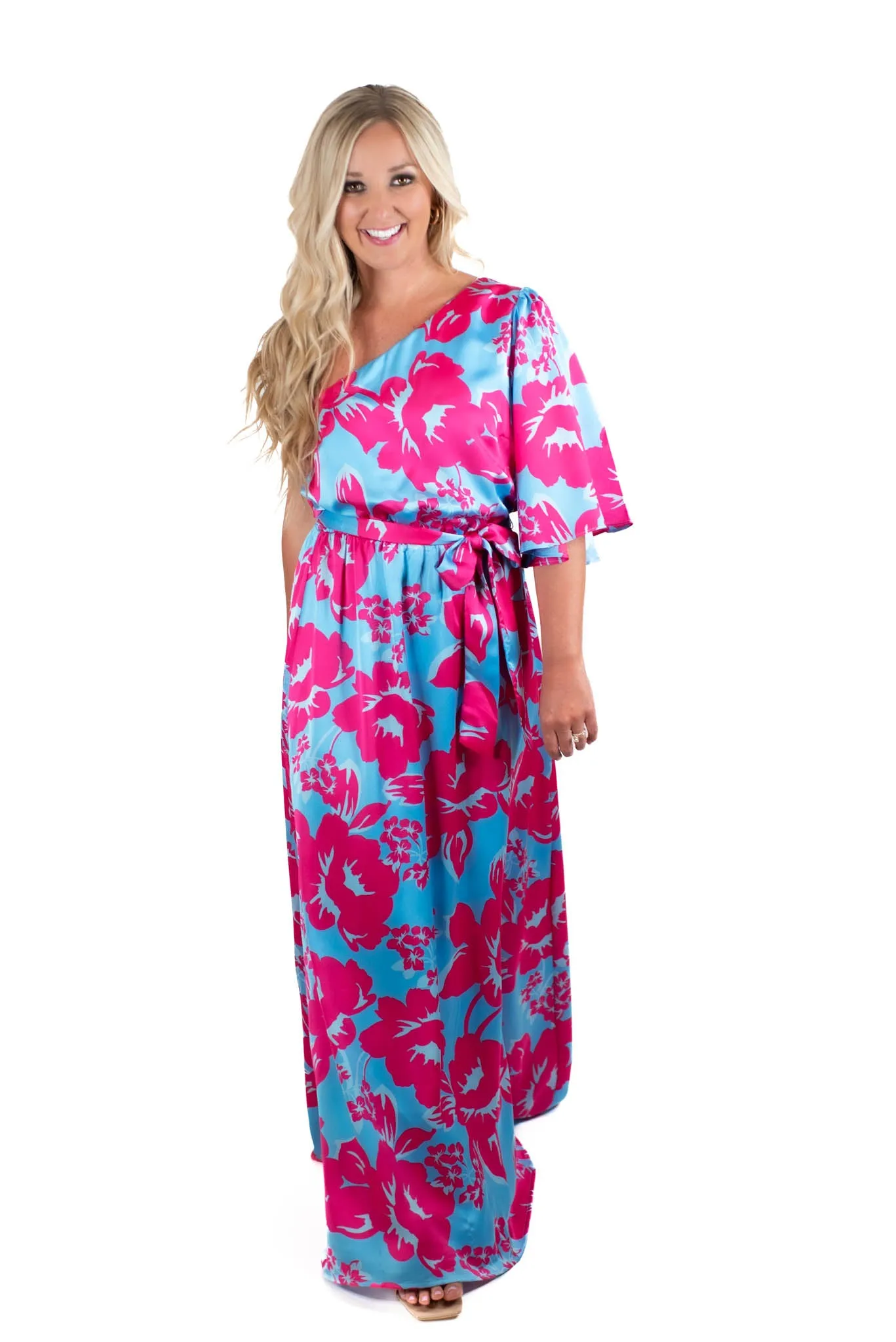 Maldive Moment Satin Maxi Dress