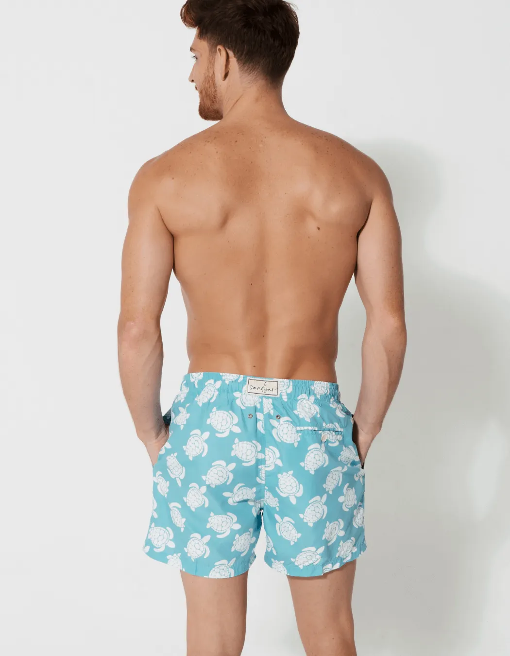 Maldives Blue Turtle Mens Swim Shorts