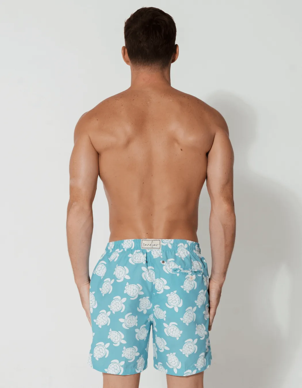 Maldives Blue Turtle Mens Swim Shorts