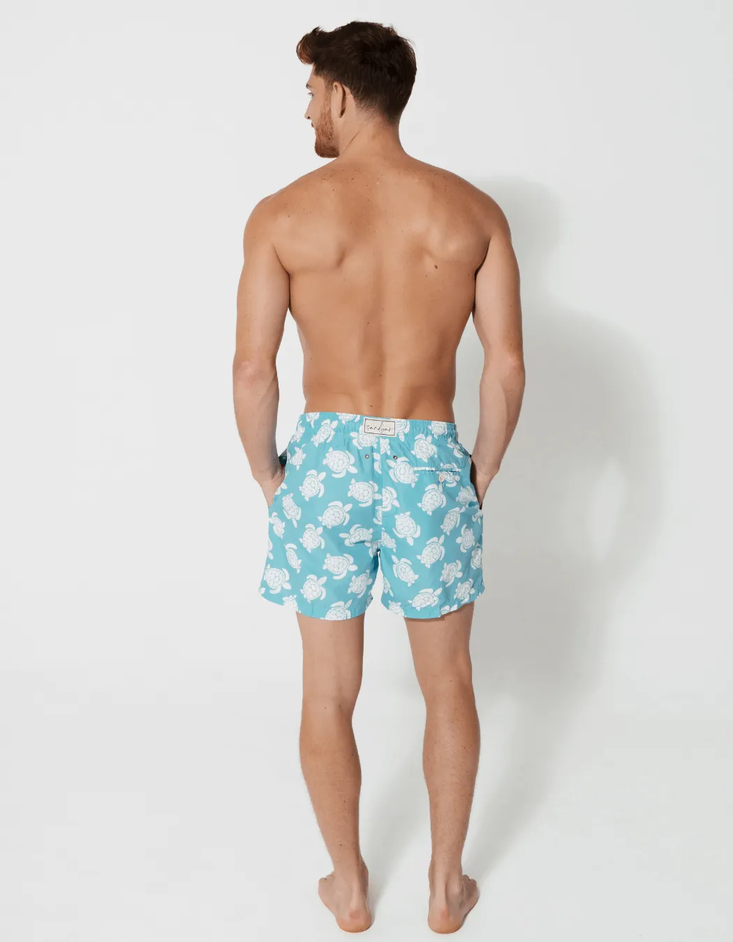 Maldives Blue Turtle Mens Swim Shorts