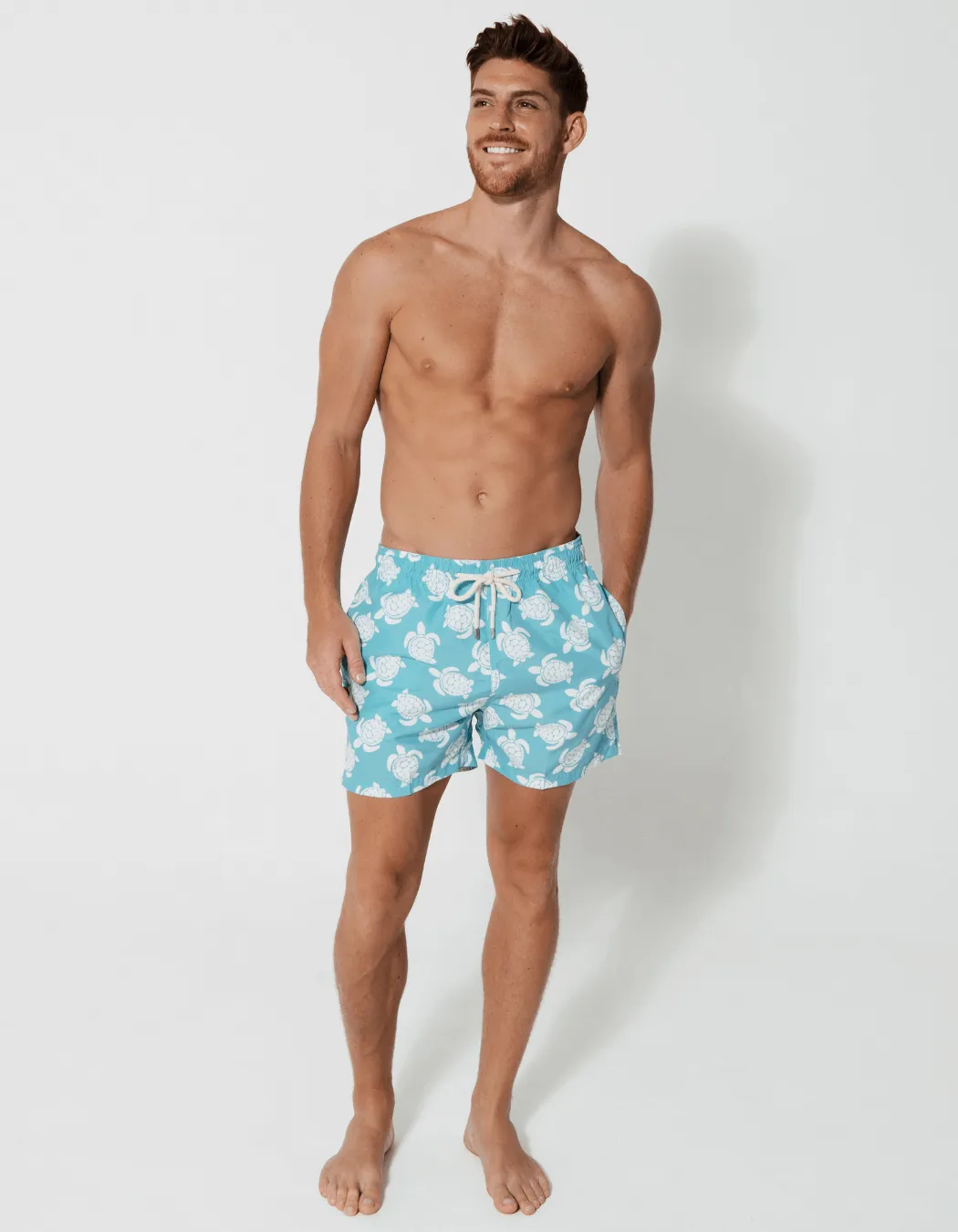 Maldives Blue Turtle Mens Swim Shorts