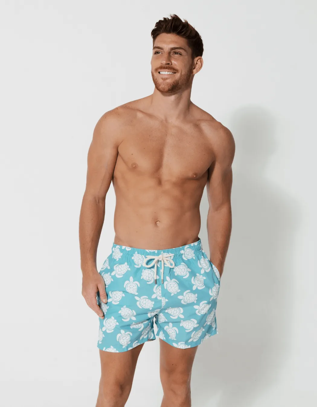 Maldives Blue Turtle Mens Swim Shorts