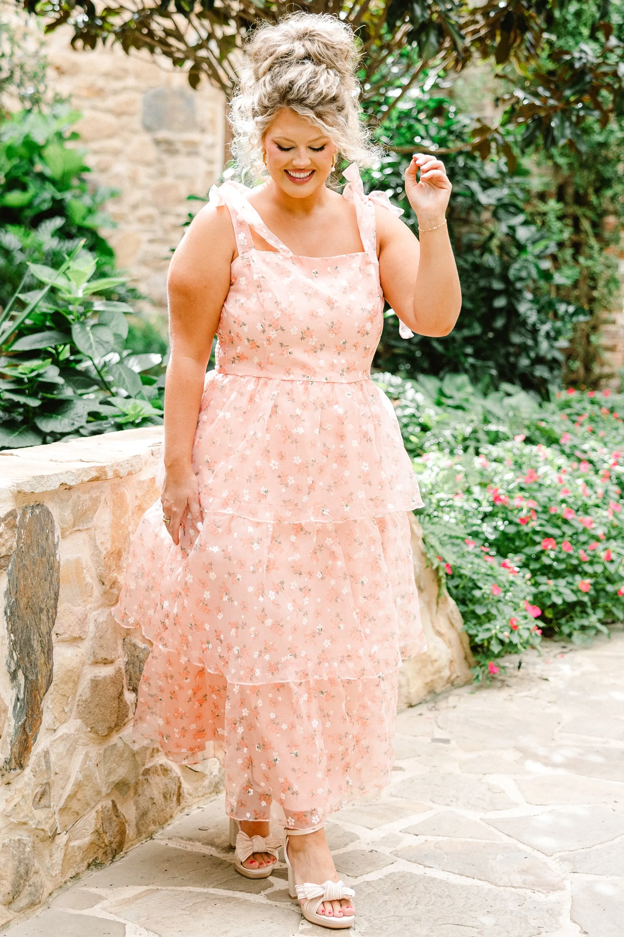 Our Perfect Moment Dress, Peach Blush