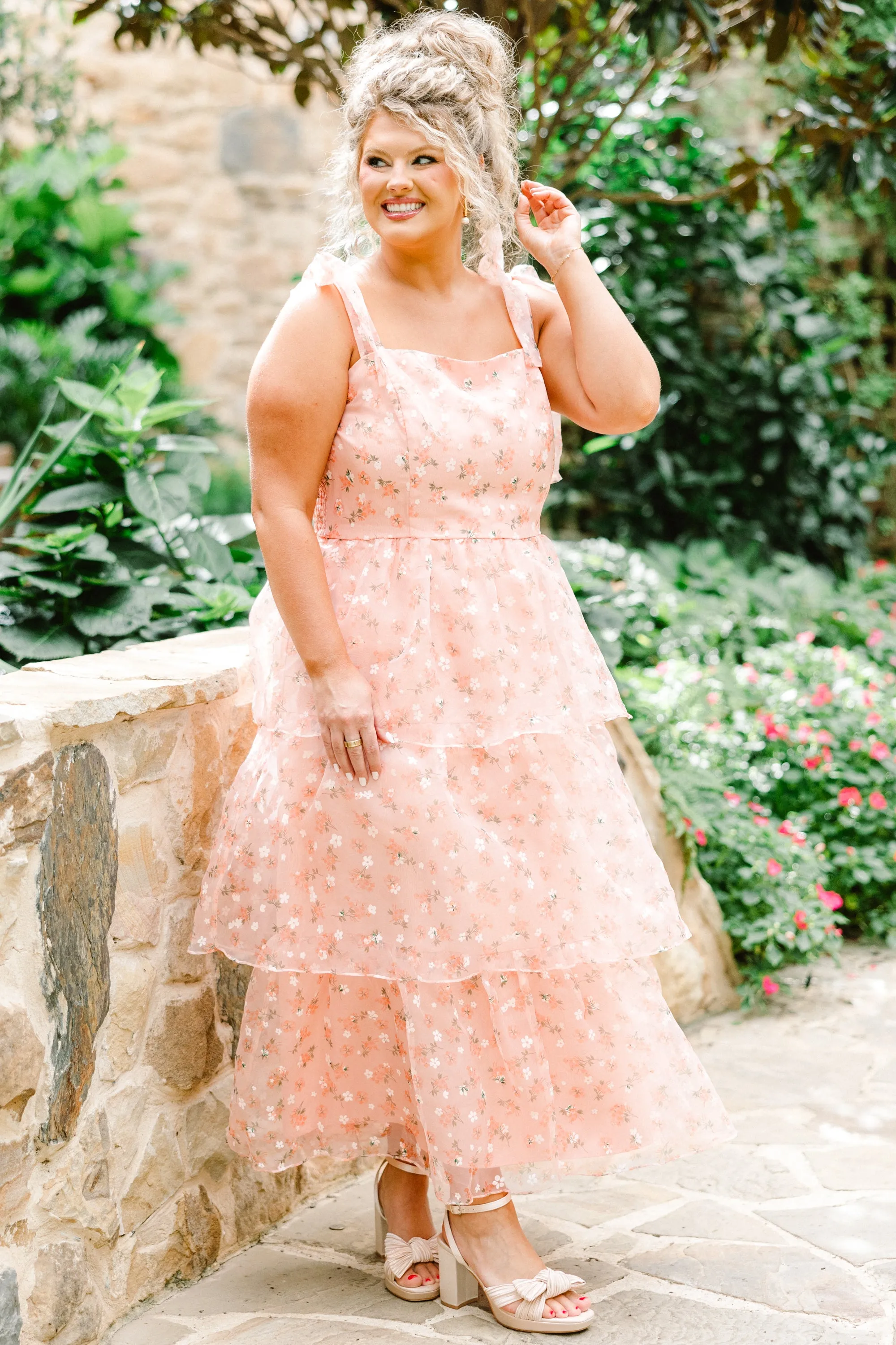 Our Perfect Moment Dress, Peach Blush