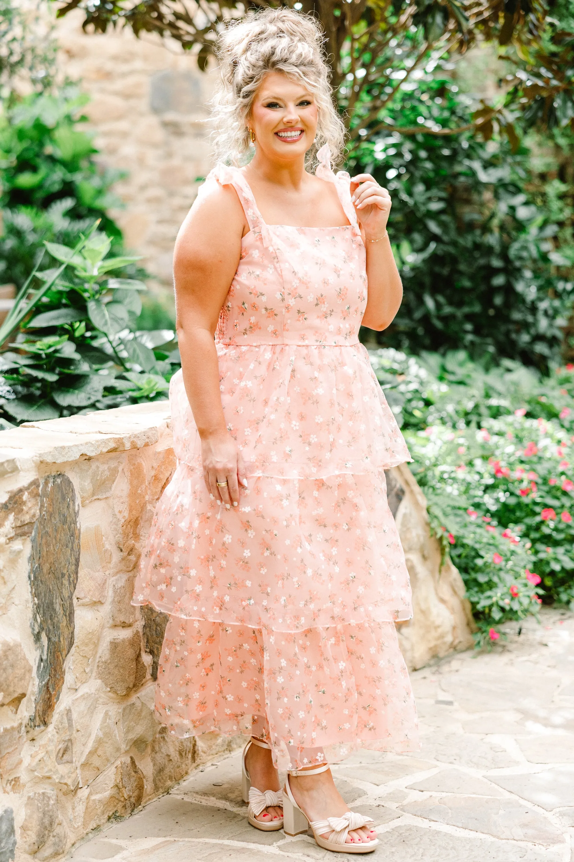 Our Perfect Moment Dress, Peach Blush