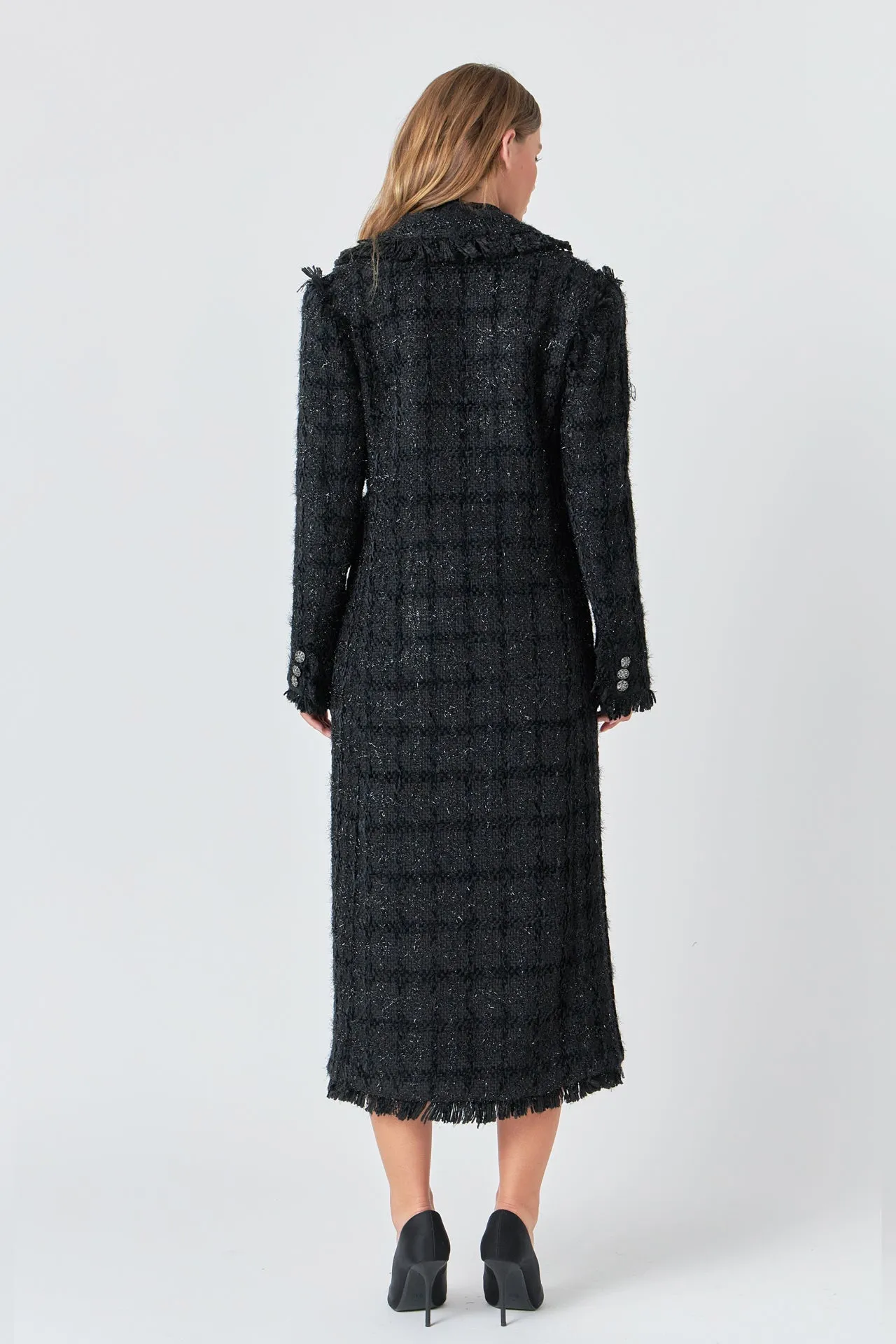 Premium Long Tweed Coat