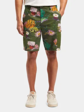 Printed cargo shorts