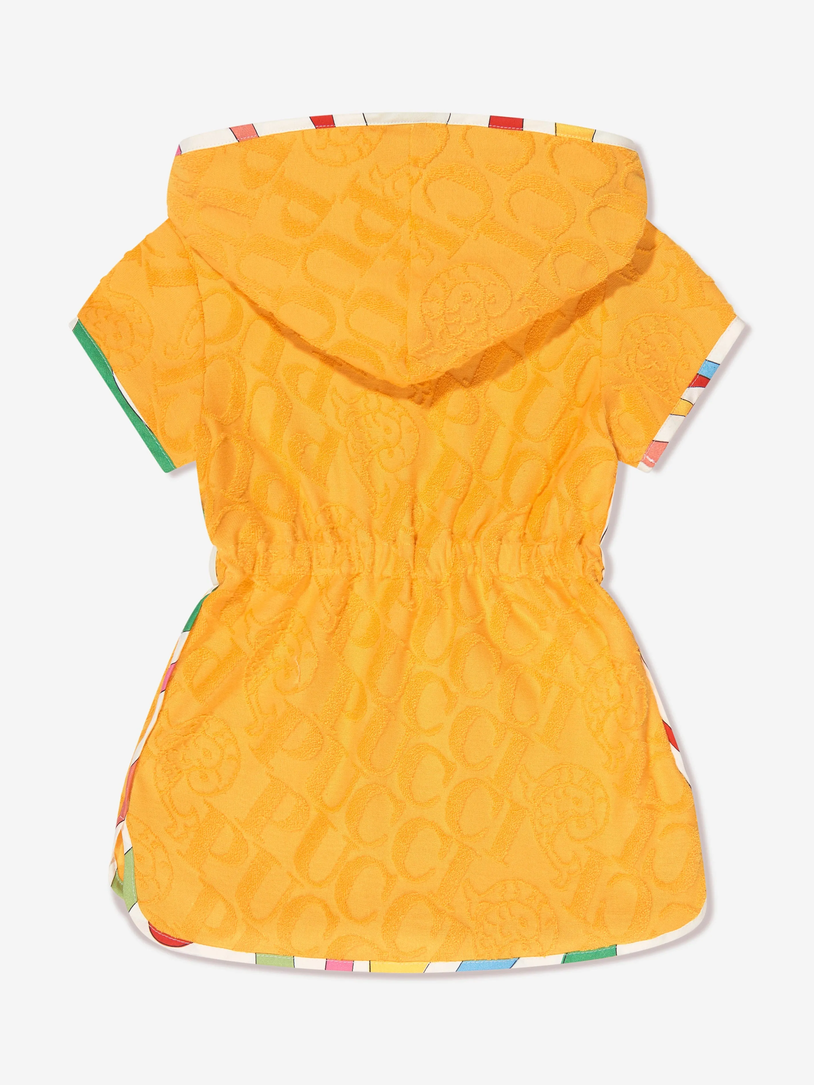 Pucci Baby Girls Hooded Jersey Dress in Yellow