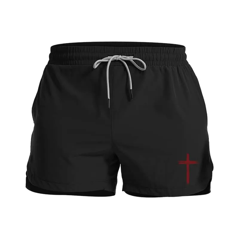 Red Cross Graphic Shorts