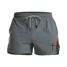 Red Cross Graphic Shorts