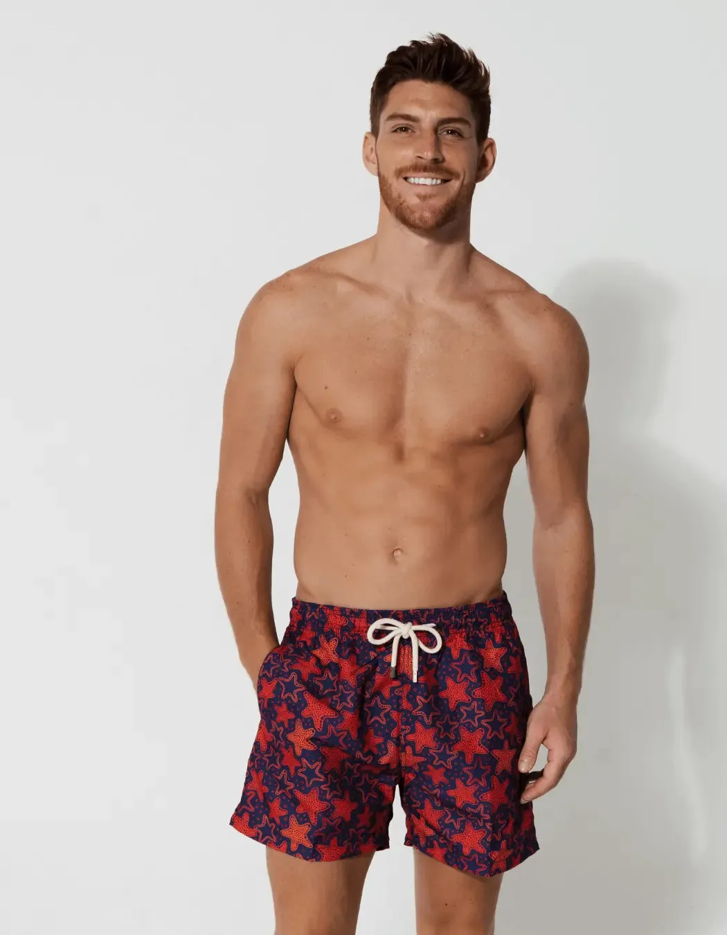 Red Starfish Mens Swim Shorts