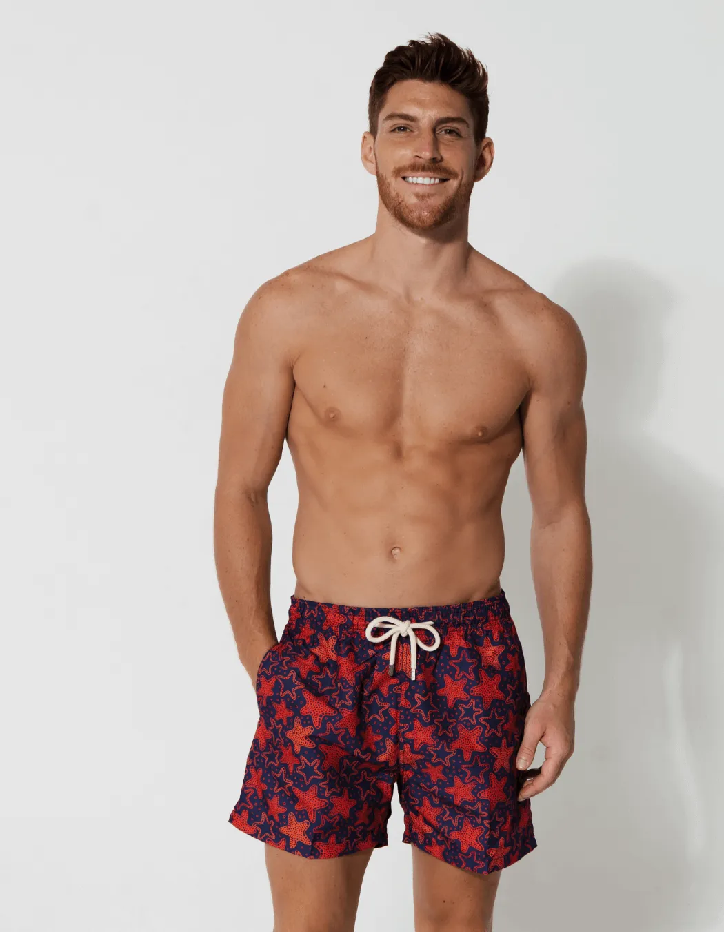 Red Starfish Mens Swim Shorts