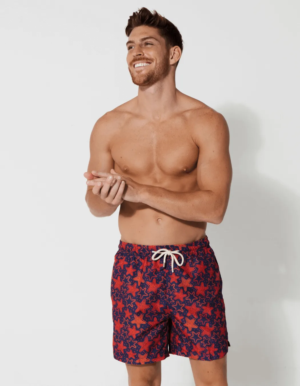 Red Starfish Mens Swim Shorts