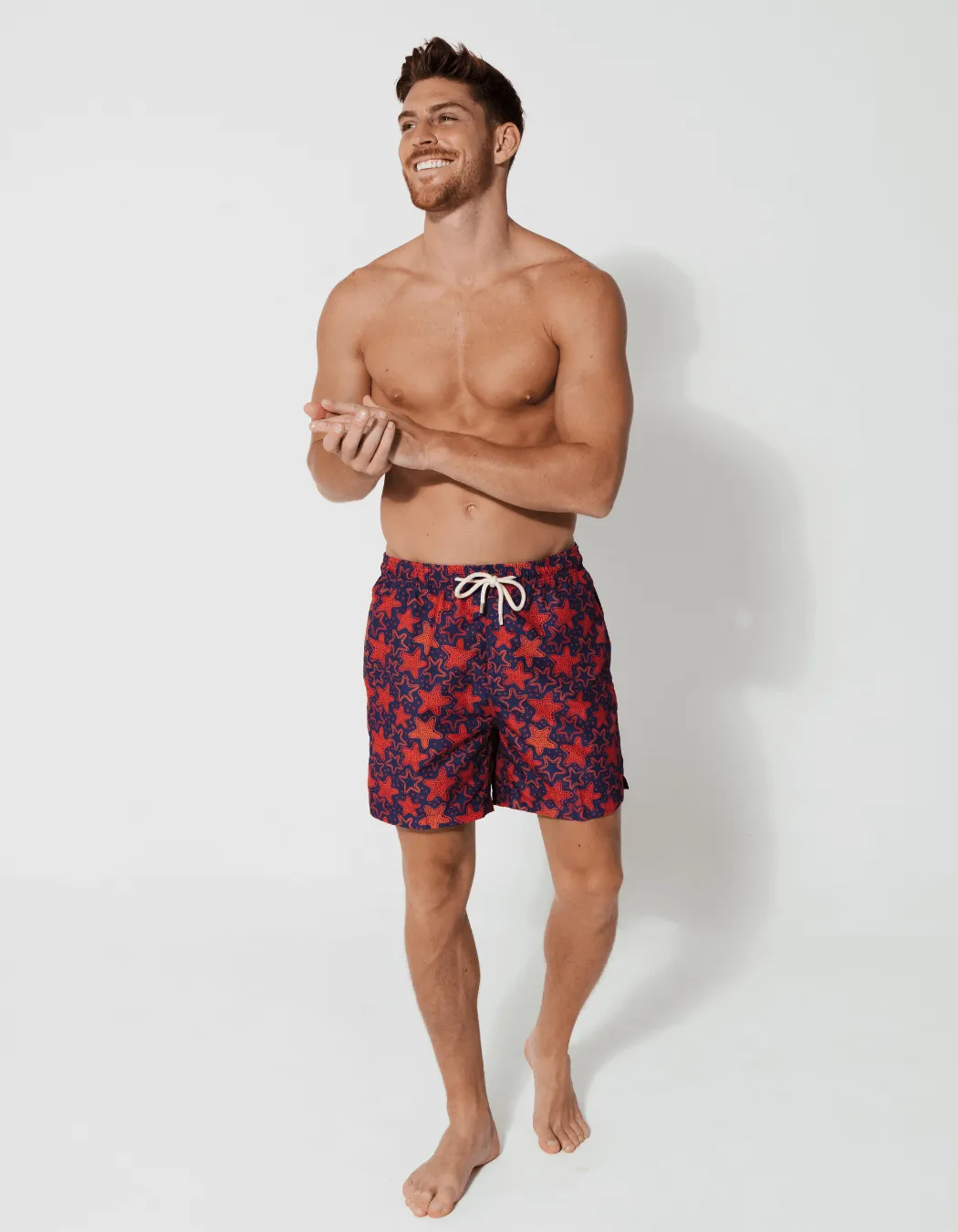 Red Starfish Mens Swim Shorts