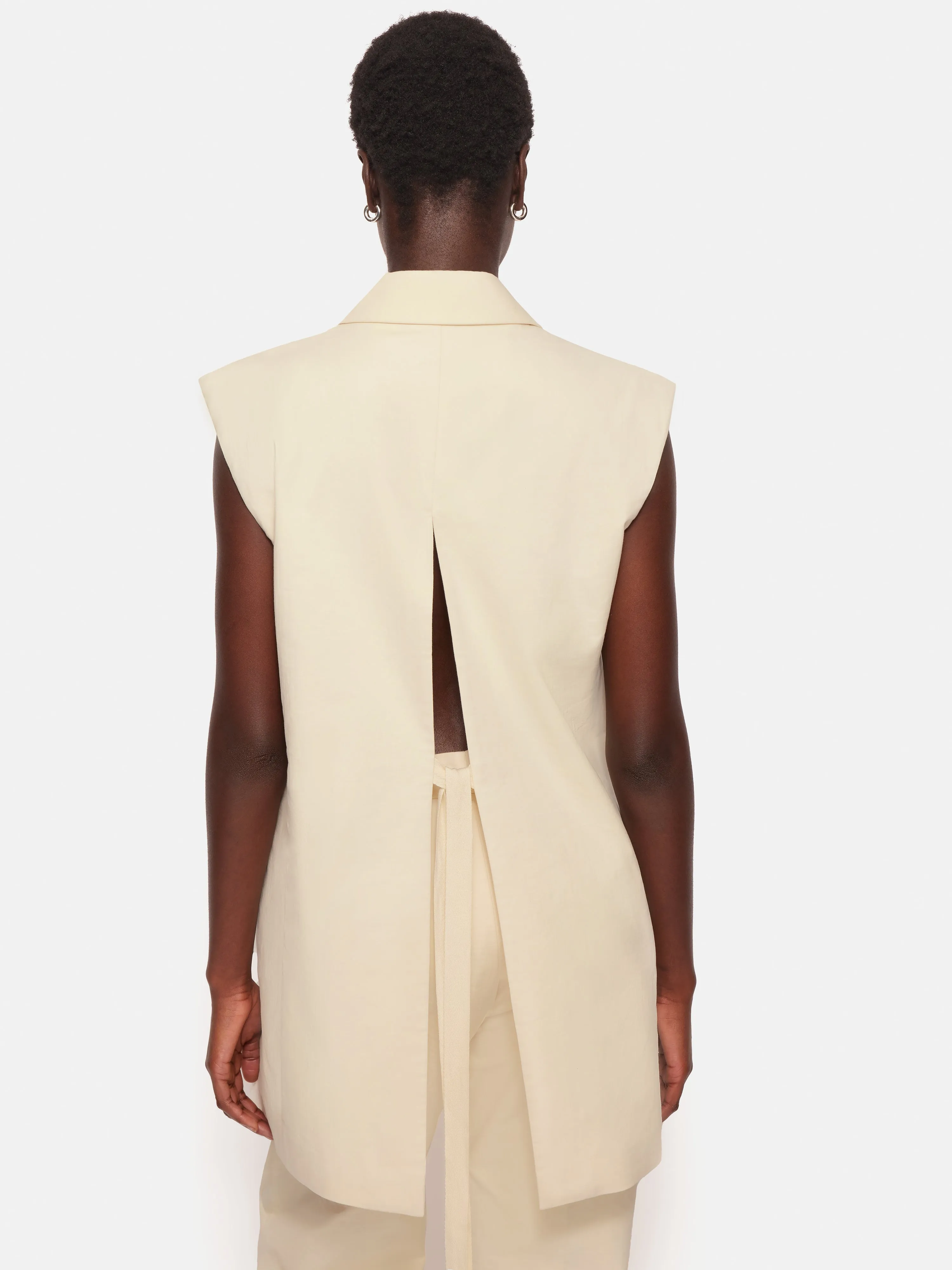 Roksanda Sleeveless Blazer | Cream