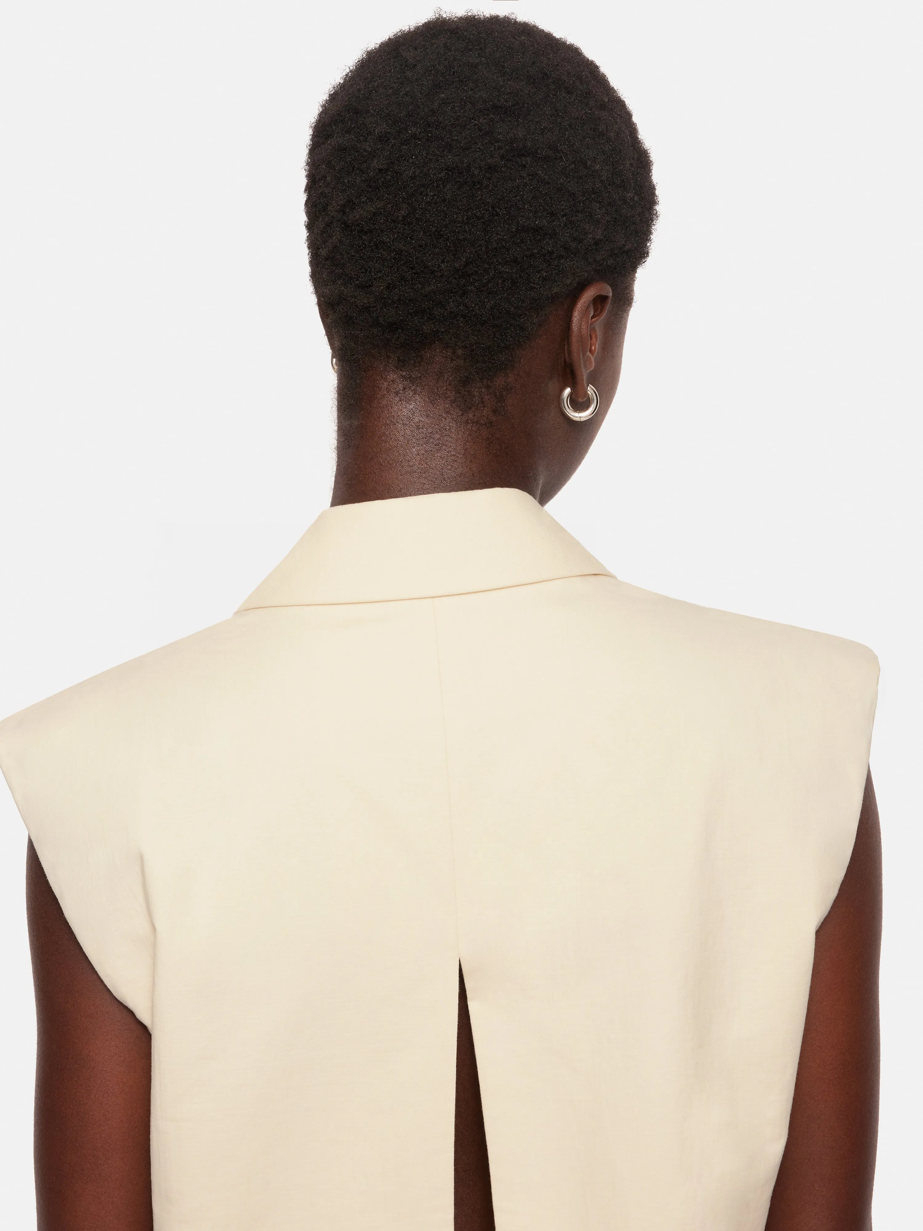 Roksanda Sleeveless Blazer | Cream