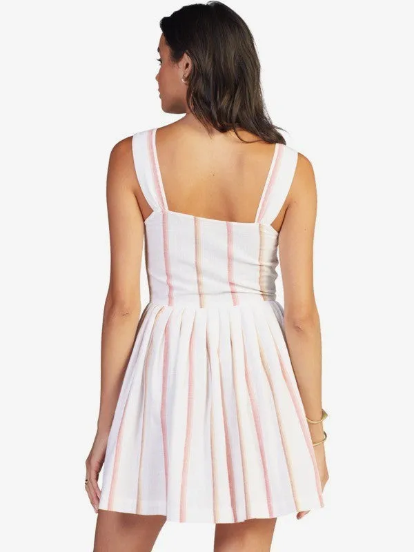 Roxy Sunlit Twist Dress-Snow White