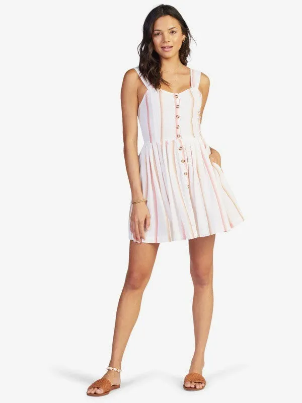 Roxy Sunlit Twist Dress-Snow White