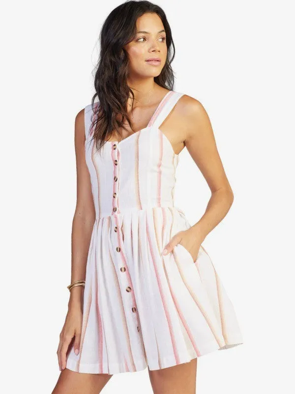 Roxy Sunlit Twist Dress-Snow White