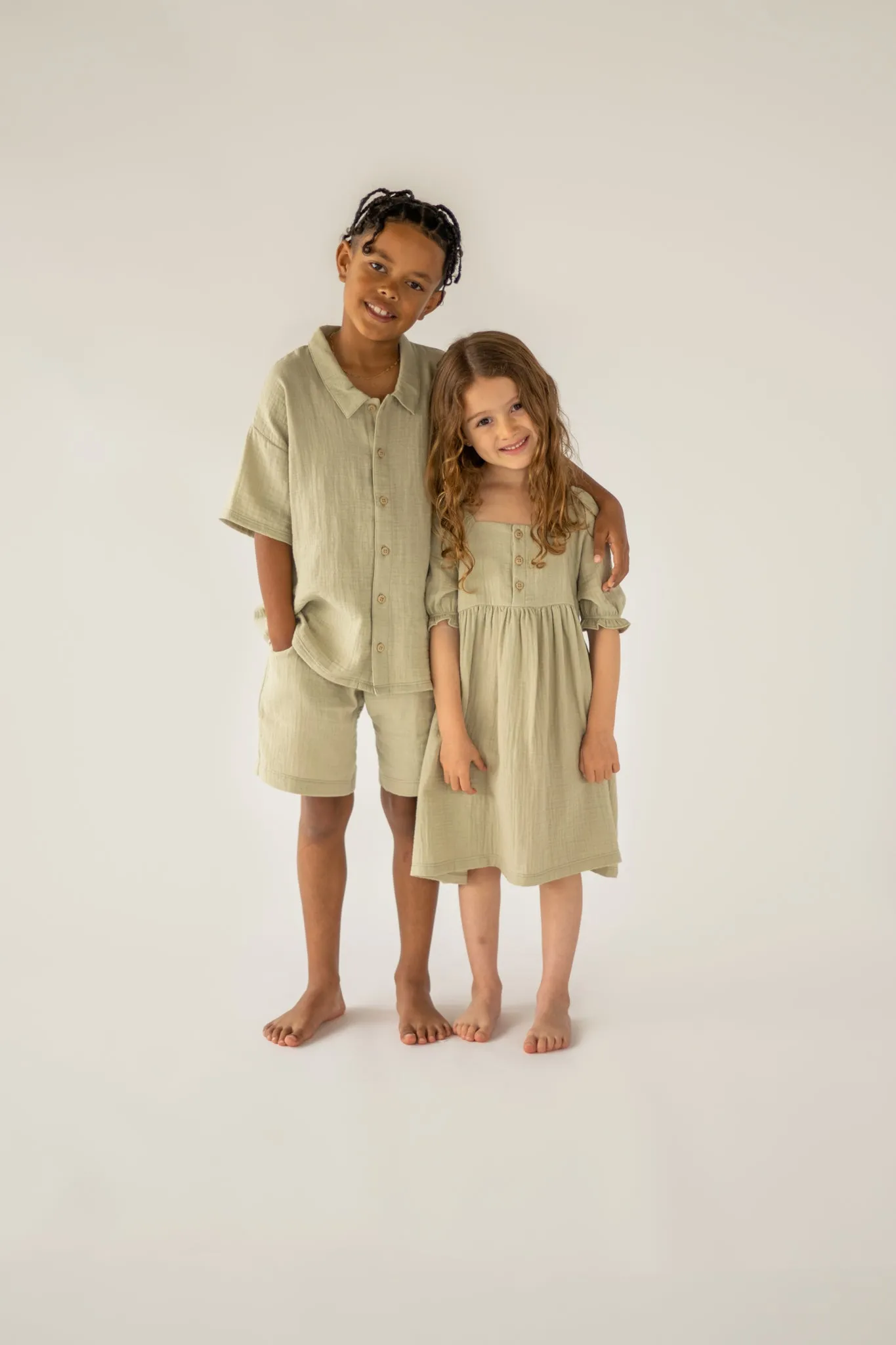 Sage Muslin Dress