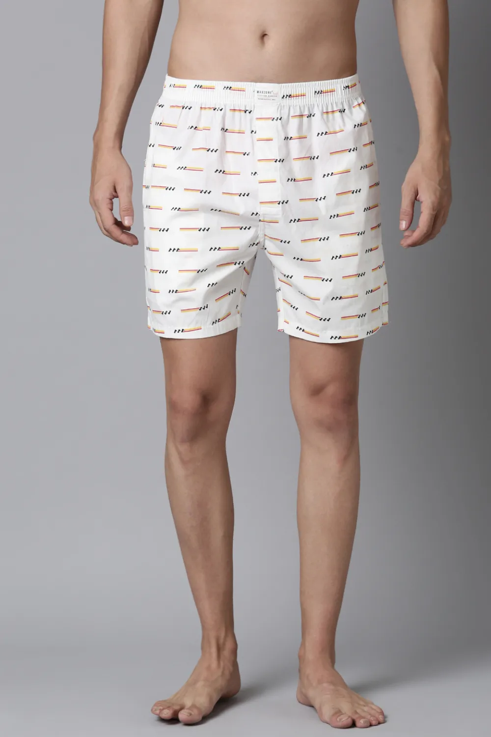 Sea-Foam Printed & White Printed 365 Boxers Combo