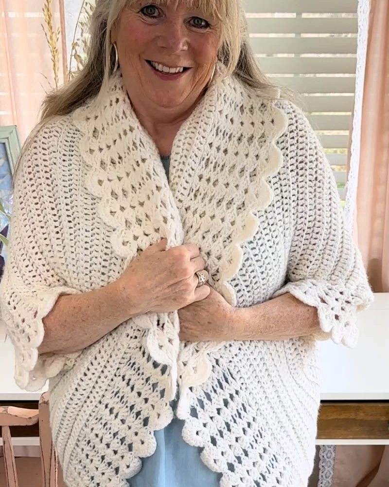 Shell Edged Jacket Crochet Pattern