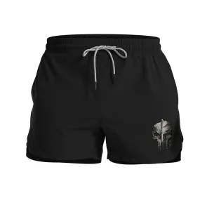 Skeleton Spartan Graphic Shorts