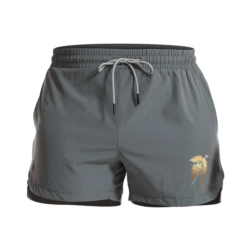 Spartan Helmet Sword Graphic Shorts